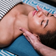 woman getting craniosacral therapy