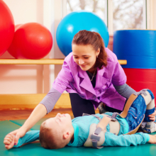 boy getting pt special education clinic therapy for wellness
